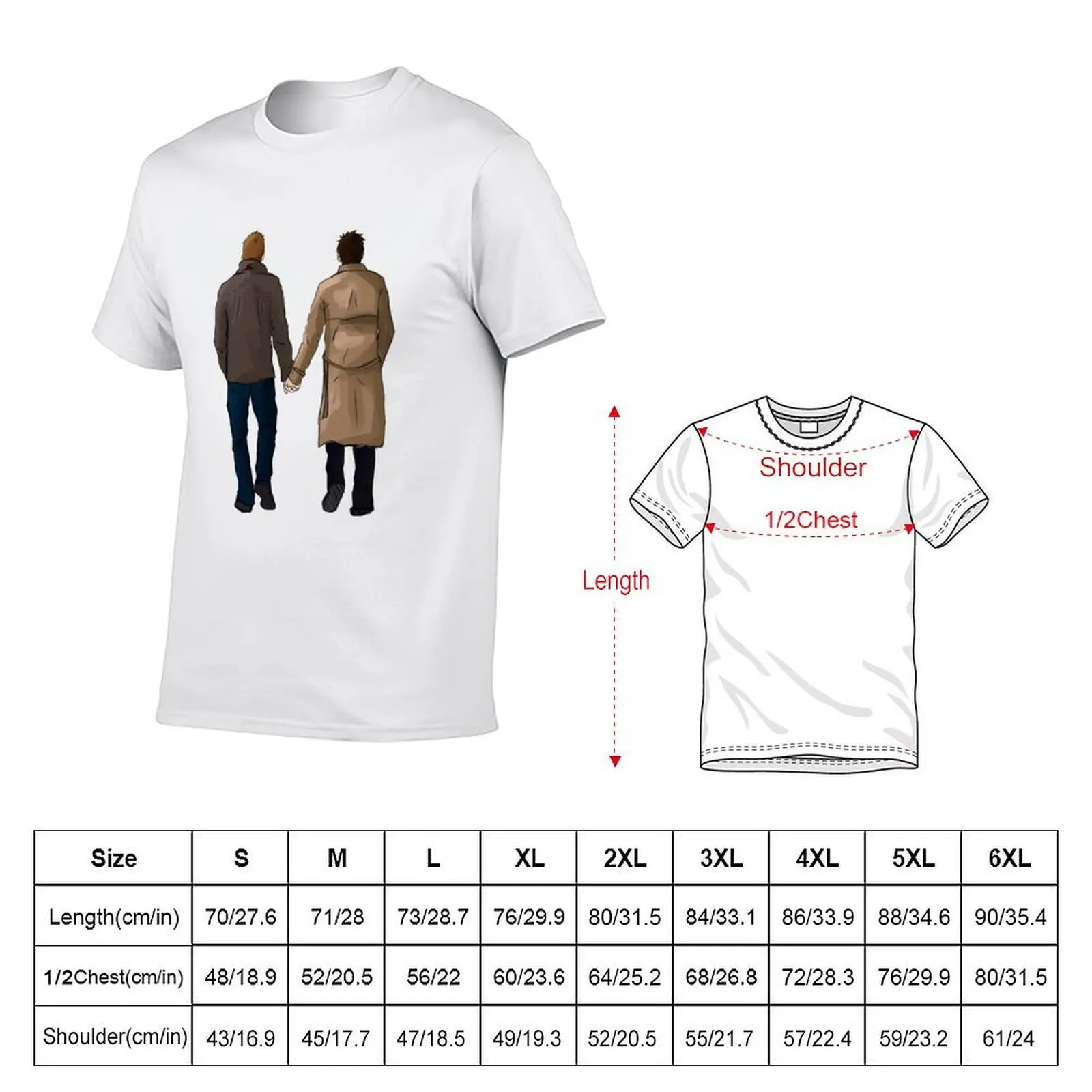 Destiel - Hand Holding T-Shirt vintage anime shirt graphic tee shirt oversized t shirts for men