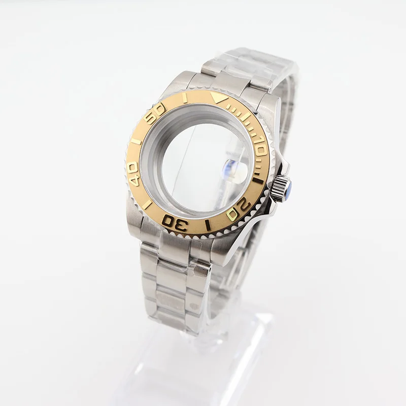 40 мм розовое золото яхта NH34 NH35 NH36 корпус часов Gmt для Seiko Mod автоматические наручные часы механизм запасные части