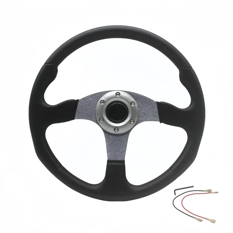 2026 New Hot Sell 350mm Universal Luxury Racing Car Steering Wheel PU Leather Sports Gaming Car Accessories for Cars Retrofit