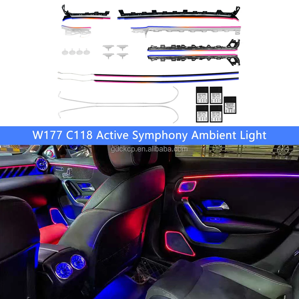 Dynamic Symphony Ambient Light For Mercedes Benz A-Class W177 CLA C118 New Retrofit Condition Active Colorful Atmosphere Lamp