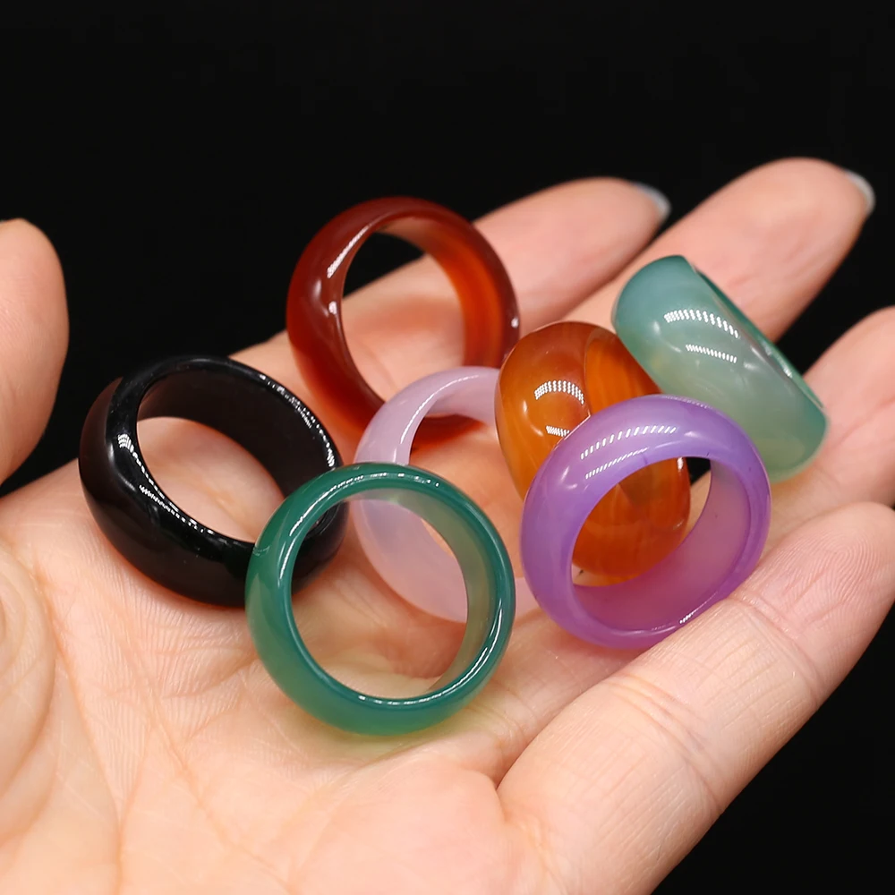 Natural Stone Half Gem Mixed Color Crystal Agate High Quality Spiritual Healing Gem Decoration Ring Gift