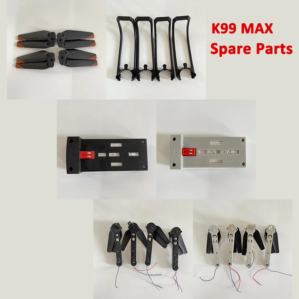 K99 MAX Original Spare Part Propeller Blade Protective Frame 3.7V1800mAh Battery Motor Arm with Engine DIY Replacement Accessory