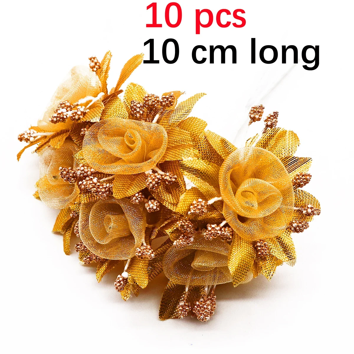 6/10/12/20/24/200pcs Goud Gemengde Hybride Bloem Cherry Meeldraden bessen Bundel DIY Cake Kerst Bruiloft Geschenkdoos Kransen De