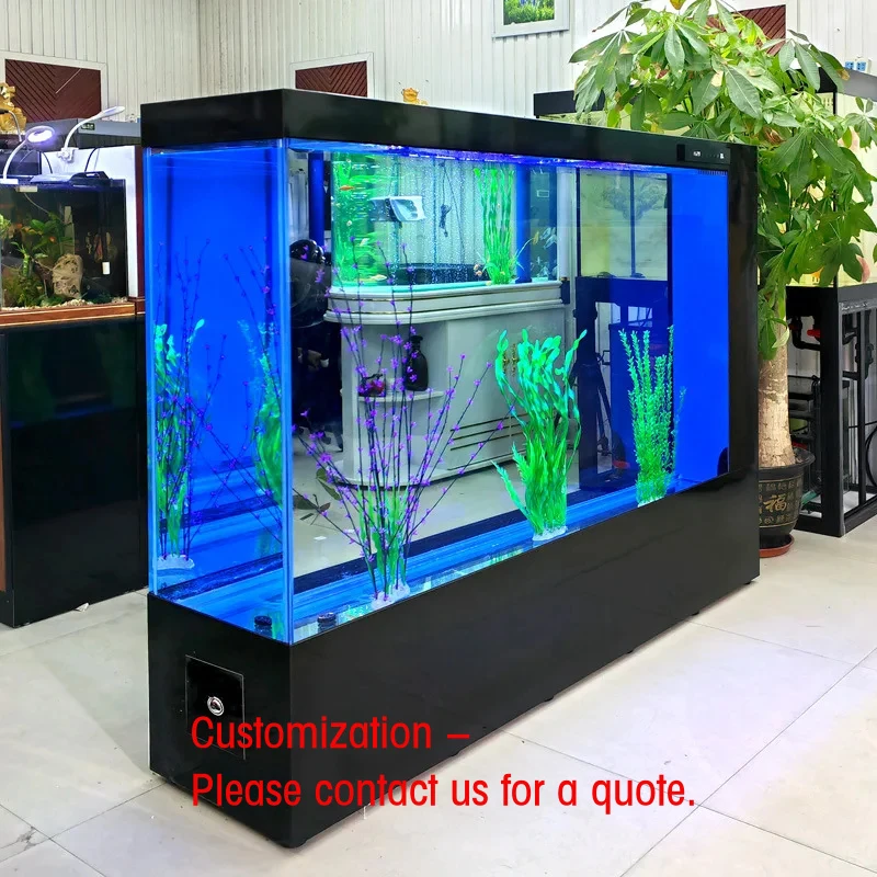 custom.Custom 500-1000L Ultra Glass Aquarium Large Fish with Intelligent Filtration System Home & Commercial Use