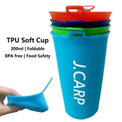 Sky Blue TPU Cup Soft Cup 200ml Red Soft Cup Ocean Blue Green Cup For Running, Camping, Hiking, Travelling