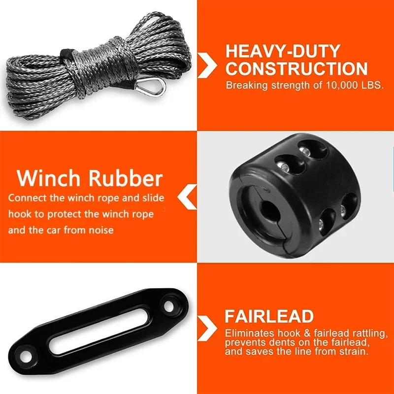 Winch Rope Kit, 1/4