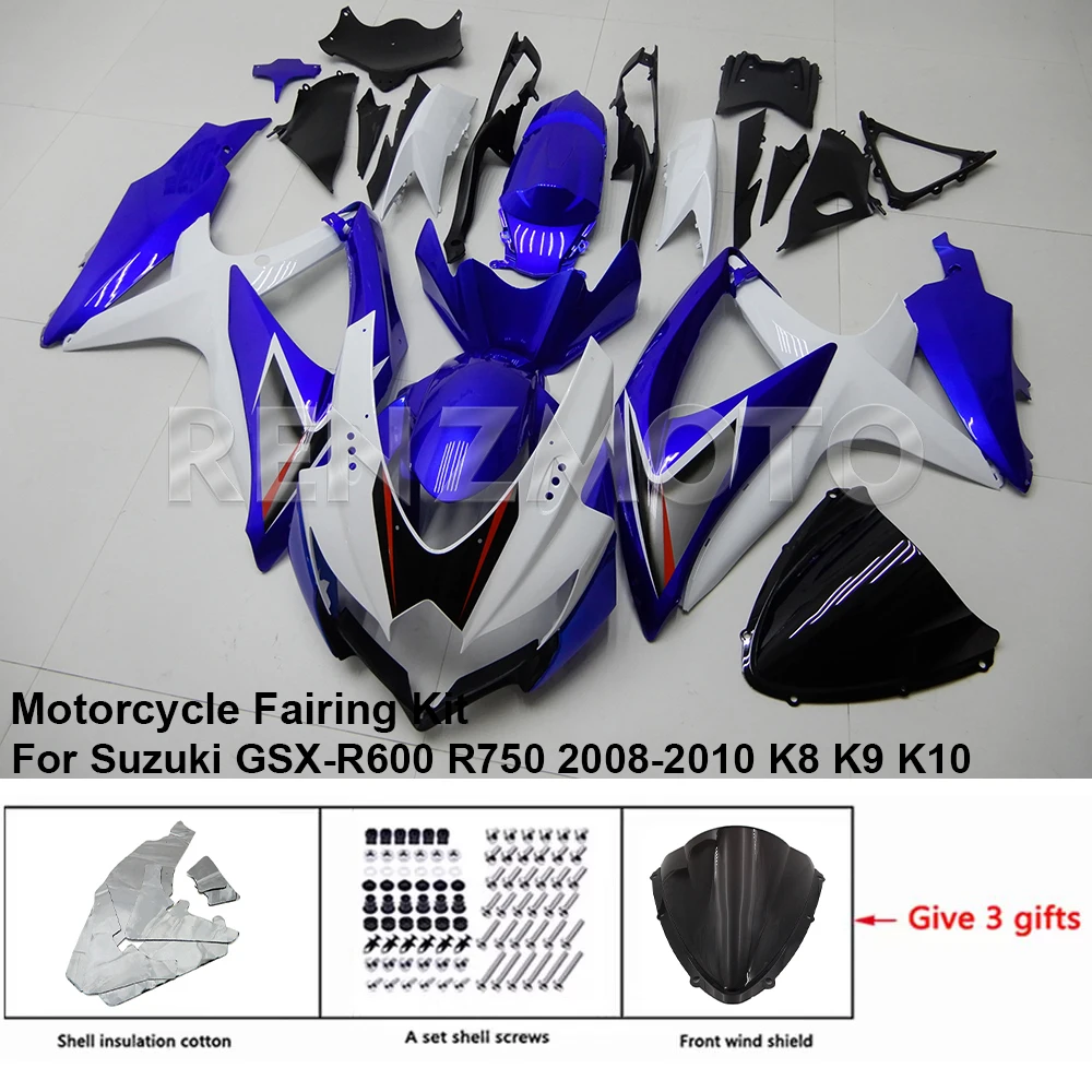 

Motorcycle Fairing Set Body Kit Plastic For Suzuki GSX-R600 R750 2008-2010 K8 K9 K10 Accessories Injection Bodywork S0608-112a