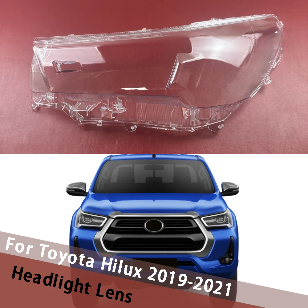 

For Toyota Hilux 2019 2020 2021 (High) Headlamp Cover Headlight Shell Lens Shell Plexiglass Replace Housing Lamp Shade Lampshade