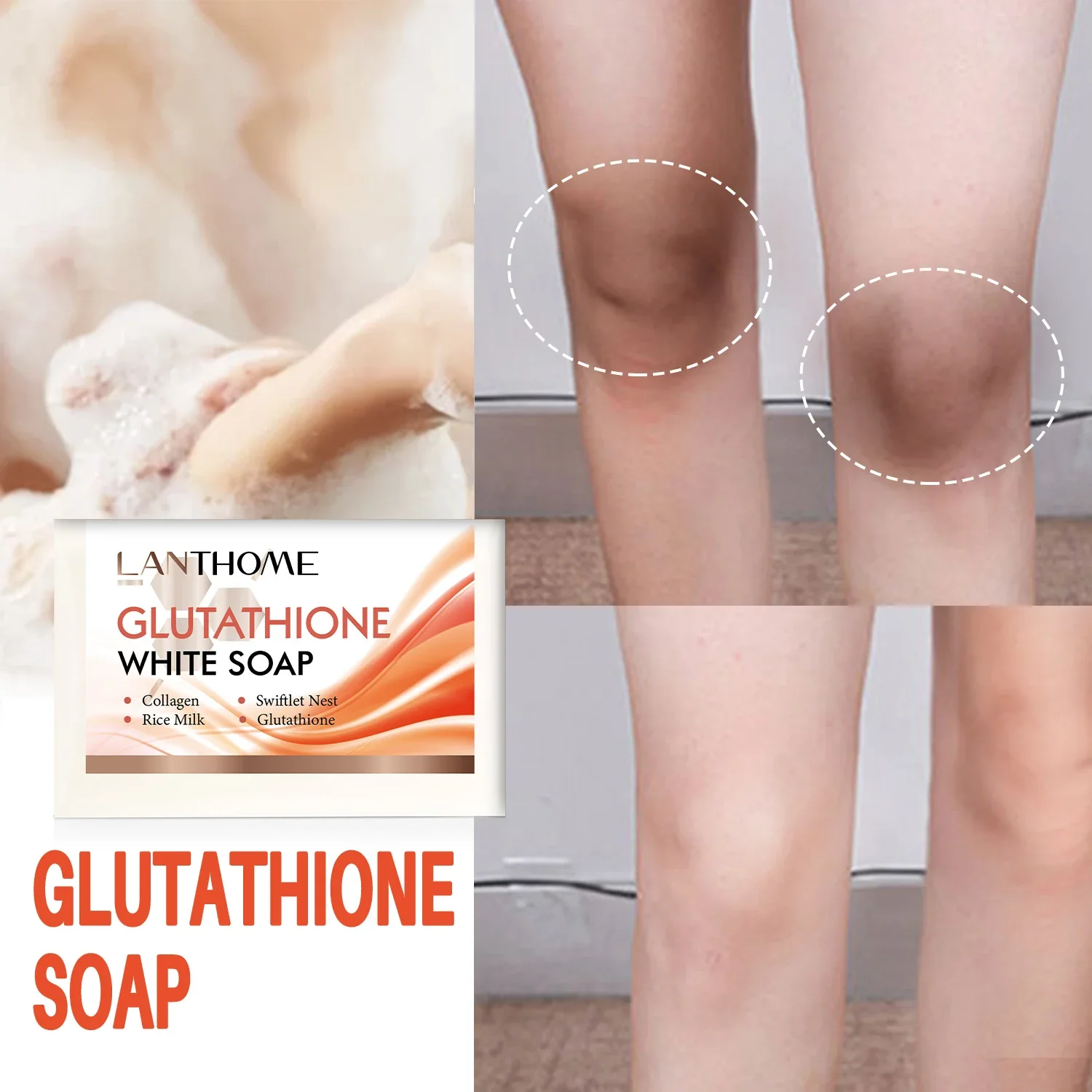 Glutathion Cream Zeep Lichter Donker Onderarmbeen Verwijderen Dode Huidverlichting Verhelderende Gezicht Stralende Huid Premium Handzeep