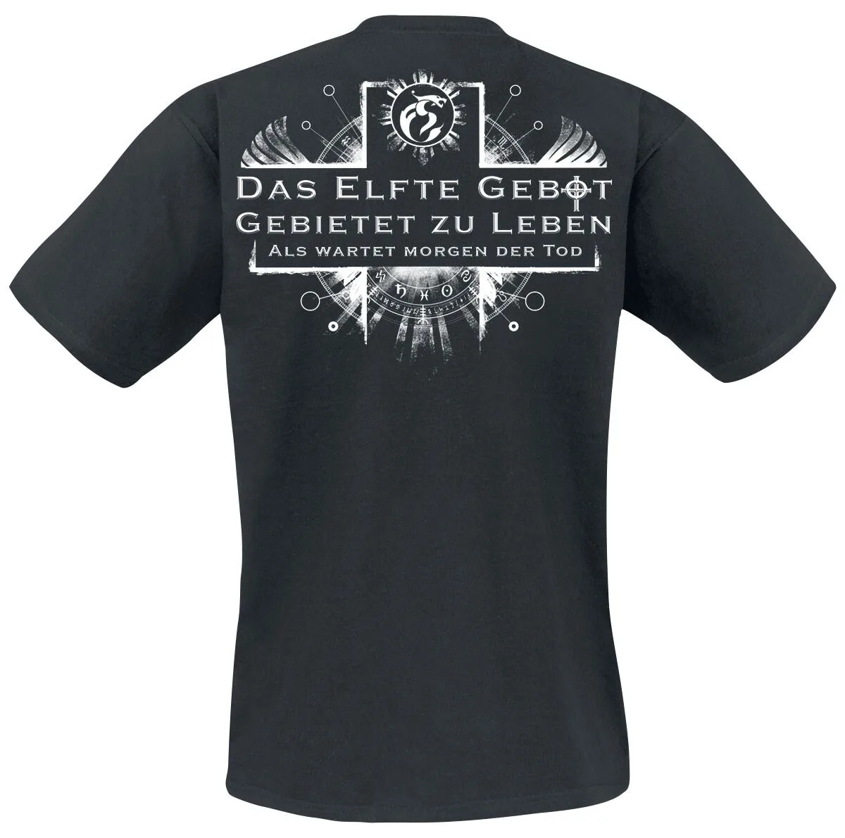 Unisex Cotton T-shirt Feuerschwanz Das Elfte Gebot Knight Vs Dragon Graphic Tee Folk Metal Streetwear