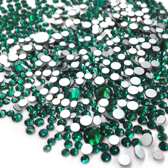 2020 Mix Size Mix Colors 1000PCS/Pack Crystal Non Hotfix Flatback Rhinestones Nail Rhinestones For Nails 3D Nail Art Decoration