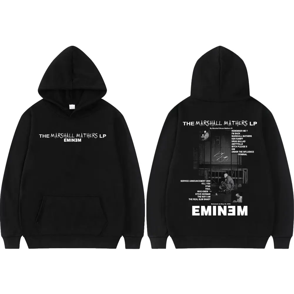 

Rapper Eminem Album Merch Hoodie Fashion Hip Hop Vintage Hooded Sweatshirt Men's Women's High Quality Fleece Oversized Pullovers
