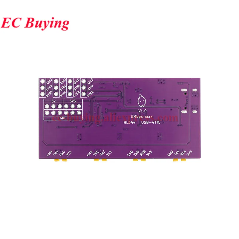 FT4232 4-channel USB to TTL Serial Port FT4232HL Module 12Mbps Development Board 5V Multiple Serial Port Communication 6Mbps
