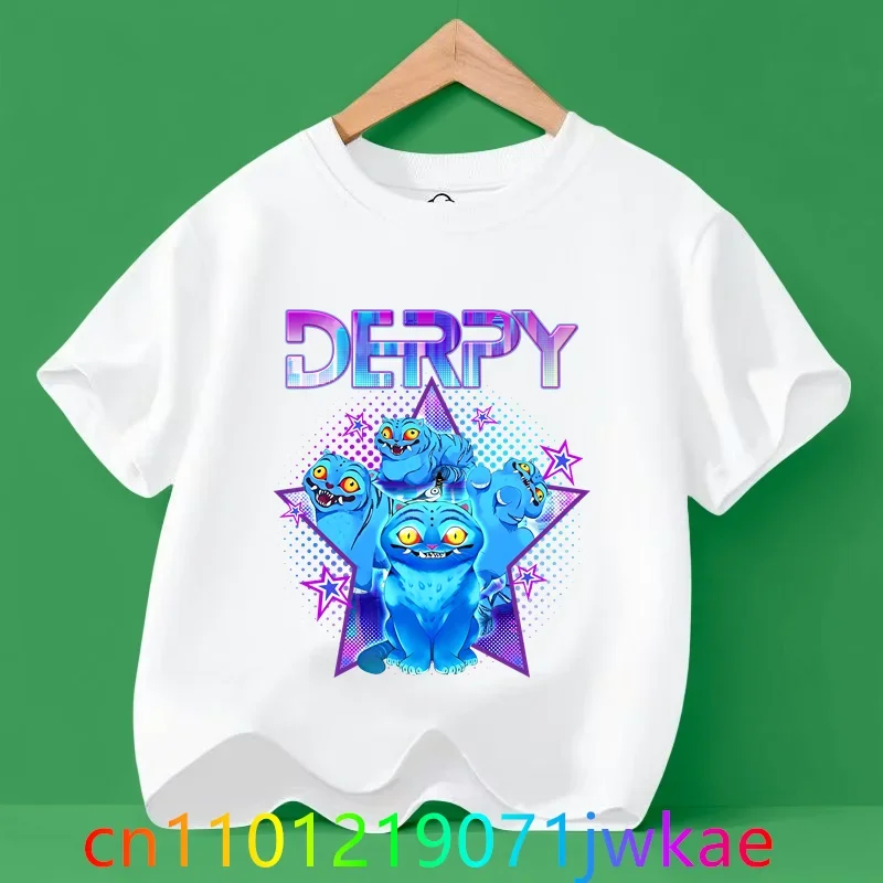 

2025 Vintage KPop Demon Hunters Print T-Shirt Korean Anime Short Sleeve Tee Summer Girl Boy Shirt Casual Tops Crewneck Clothing