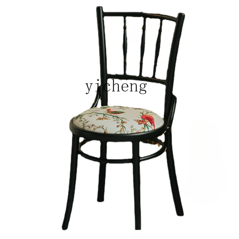 

Zws National Style Solid Wood Dining Chair Home Chinese Style Dining Table and Chair Advanced Backrest Chair