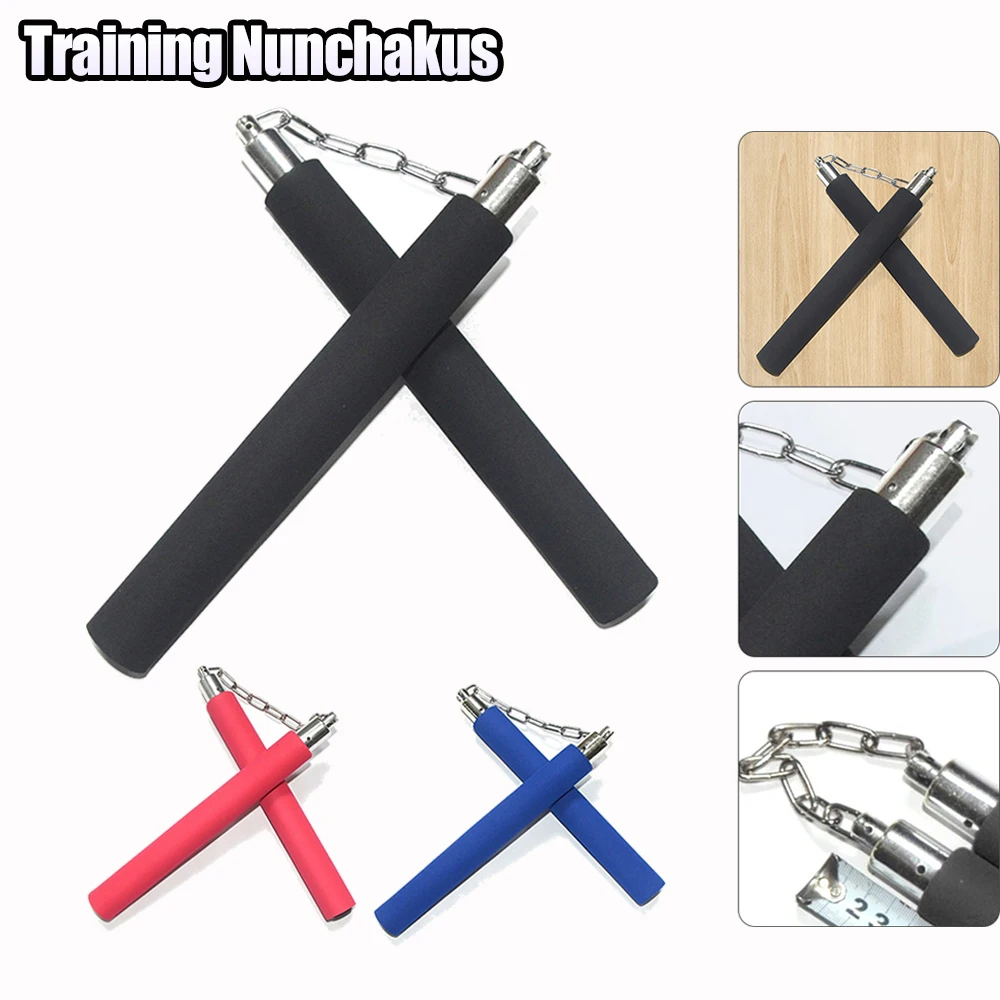 Martial Arts Nunchaku Safe Foam Rubber Practice Nunchucks Foam Nunchucks for Kids Beginners Practice and Training