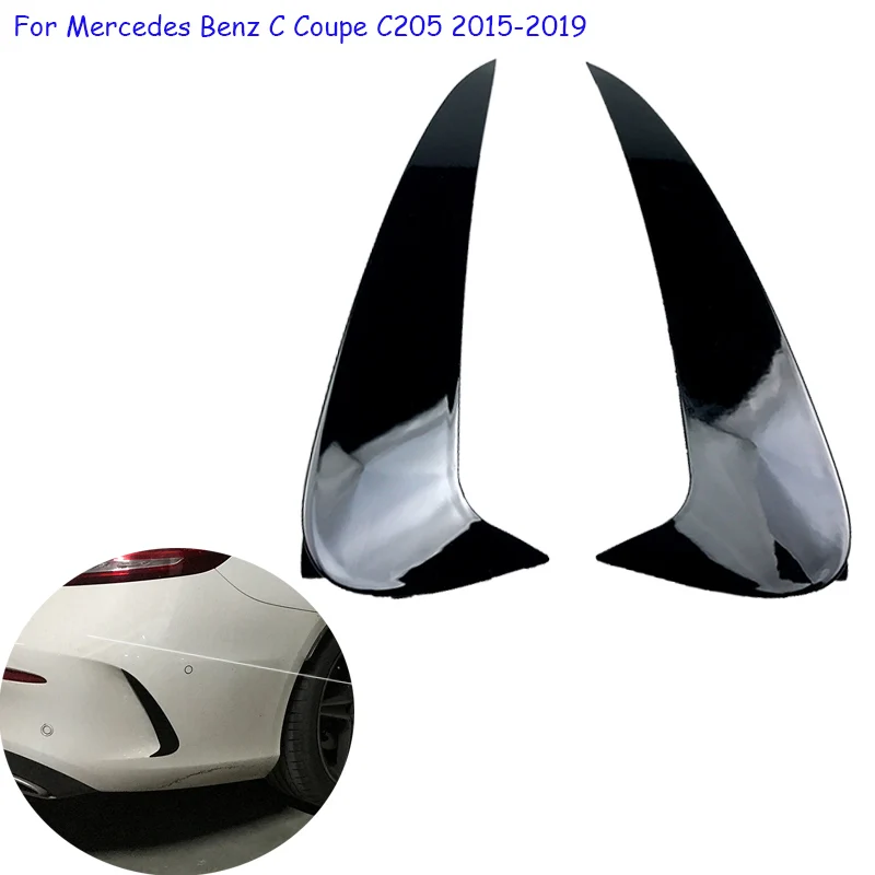 

Car Stickers Rear Bumper Spoiler Both Side Canard Decoration Cover Trim For Mercedes Benz C Class 2 Door Coupe C205 2015 ~ 2019