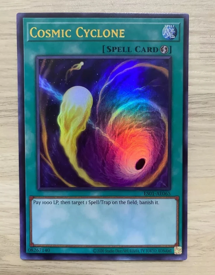 

Yugioh KONAMI Duel Monsters ES01-AE065 Cosmic Cyclone Ultra Rare Asian English Collection Mint Card