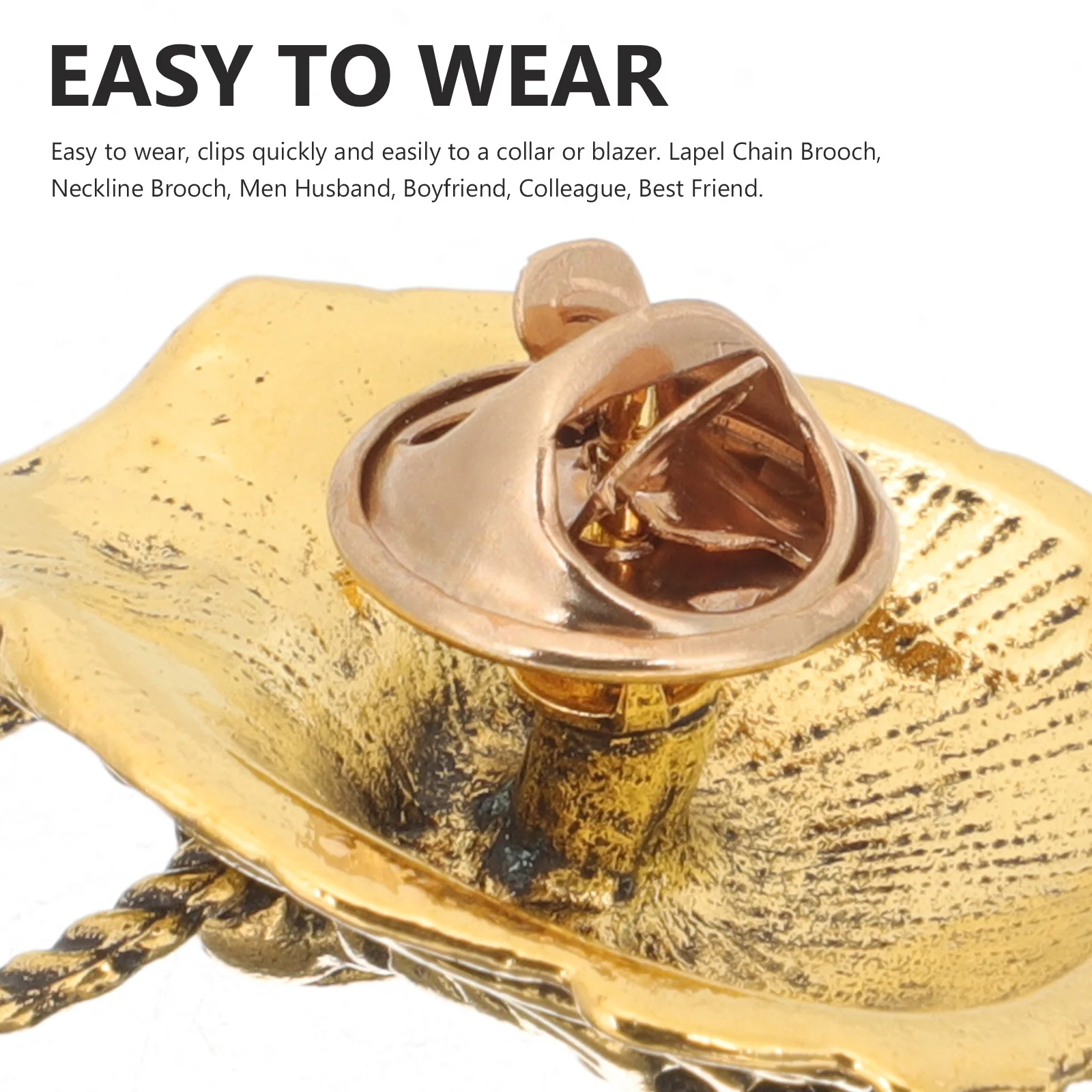 เข็มกลัดติดเสื้อผู้ชายสำหรับงานแต่งงาน ชุดสูท เสื้อโค้ท ปกเสื้อ แจ็คเก็ต ลายสัตว์สีทอง สำหรับติดเสื้อสเวตเตอร์