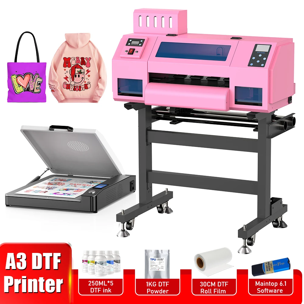 a3 dtf pprinter for epson XP600 Printer head dtf printer directly to film t shirt printing machine A3 with dtf oven for clothes