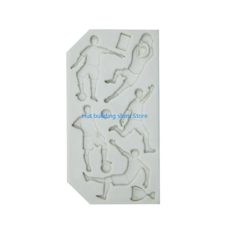 

T21C 3D Football Basketball Player Silicone Mold Baking Tool Fondant Chocolate Mold