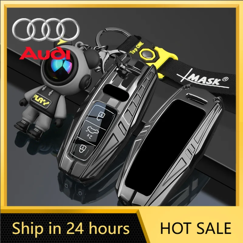 

Чехол для смарт-ключа автомобиля Audi A3 A4 B9 A6 C8 A7 S7 4K A8 D5 S8 Q7 Q8 SQ8 E-tron 2018 2019 2020 2021, аксессуары для брелока