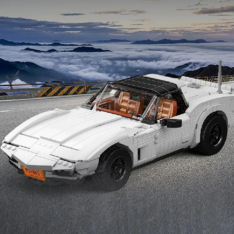 1347PCS Technical Corvette C3 Sports Car Model City Racing Car Plastic Assemble Kit Bricks Sets Building Block Sets Toys for 