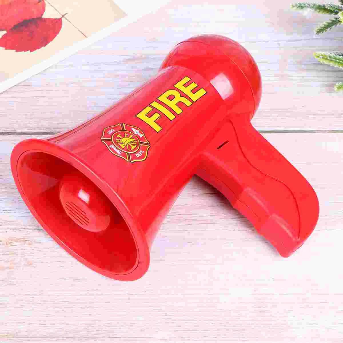 1PC Mini Megaphone Toy Firemen Toys Set Simulated Voice Microphone Toy Imitation Fire Cosplay Megaphone Toy Fire Fighter's Megap