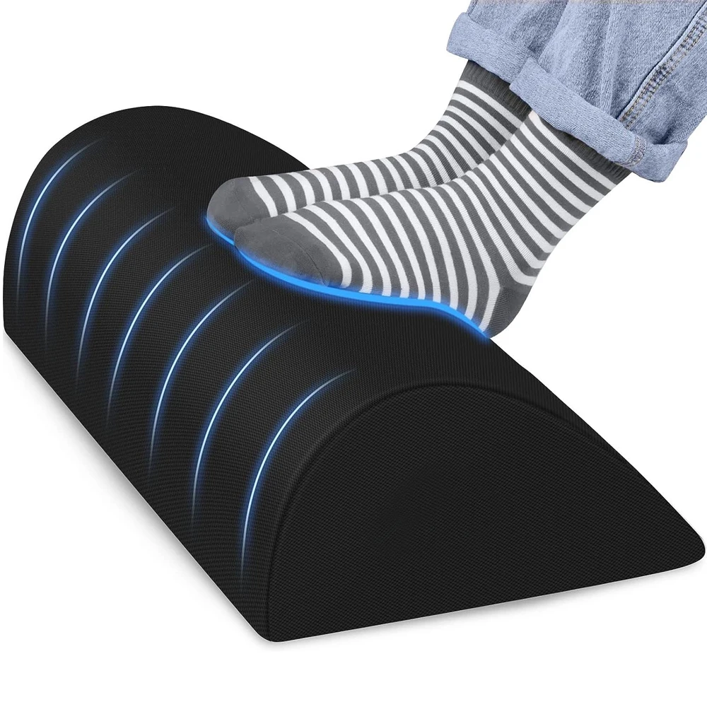1pcs Foot Rest for Under Desk at WorkErgonomic Design Foot Stool for Fatigue with Memory Foam,Non Slip Bead,Washable Cover-Under