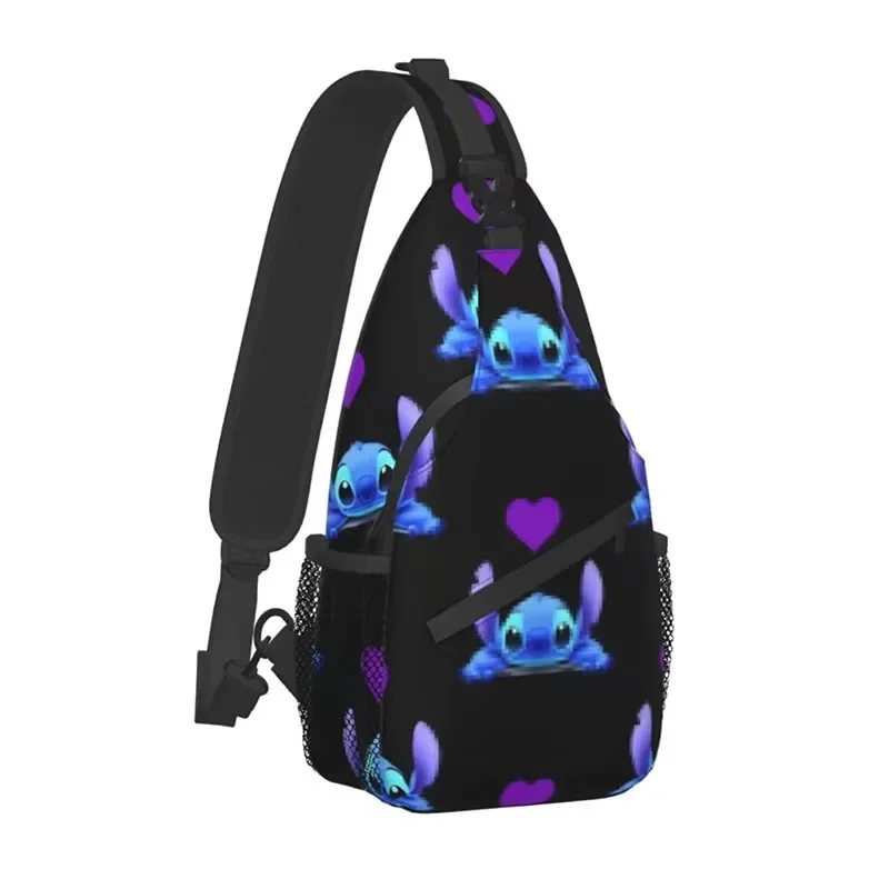 Disney Cartoon Stitch Bolsa Crossbody para Crianças, Bolsa Casual Estudante, Sacos Impressos Kawaii, Presente de aniversário