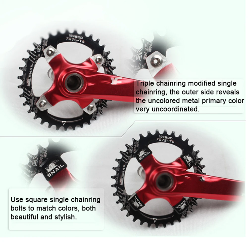 MTB Bicycle Crankset Screws Fixed Nut Road Bike Aluminum Alloy Square Plate Nail Crankset Bolts Chainwheel Screws Chainring Bolt