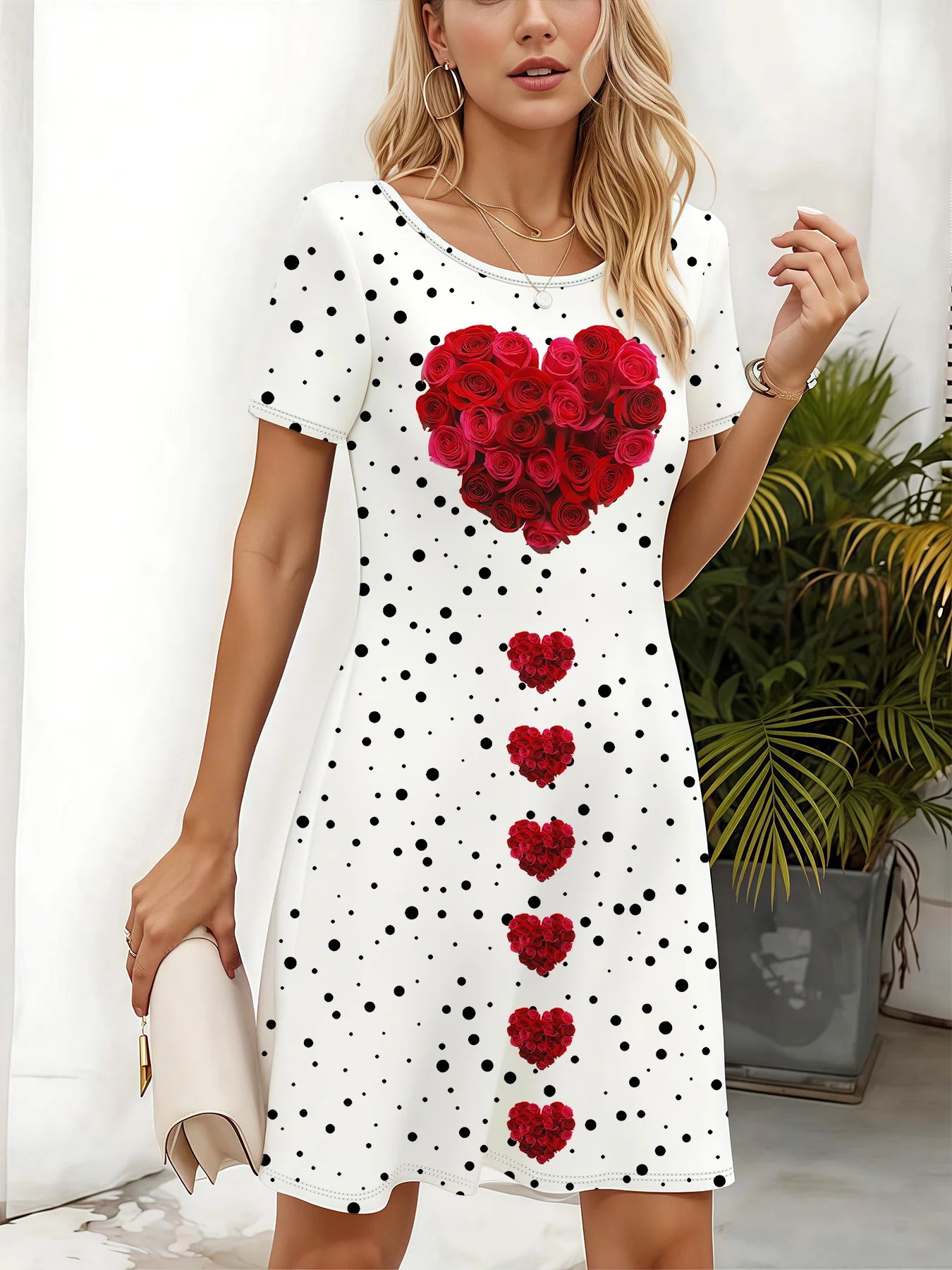 Damen-Kleid mit Blumen-Tulpen-Print, fließendes langes Kleid, niedlich, lässig, Event-Kleidung, böhmischer Stil, Urlaubskleid, Y2k-Frauenkleidung, Oberteil