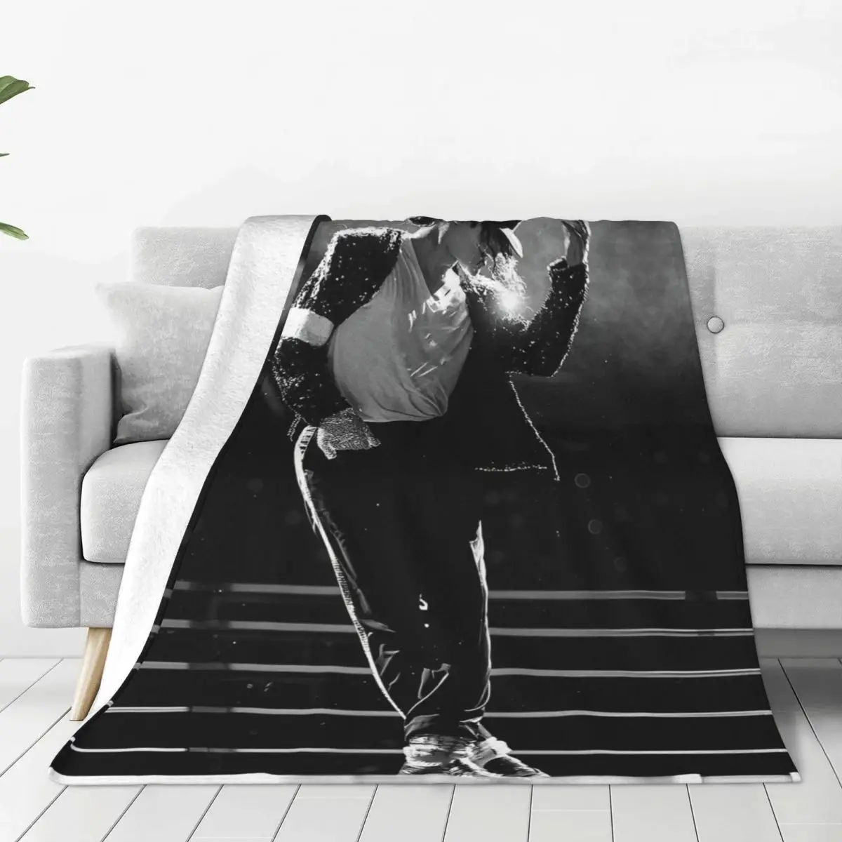 MJ King Of Pop Music Michael Blanket Super Warm Jackson Dancer Throw Blanket Autumn Picnic Home Decor Street Trend Bedspread