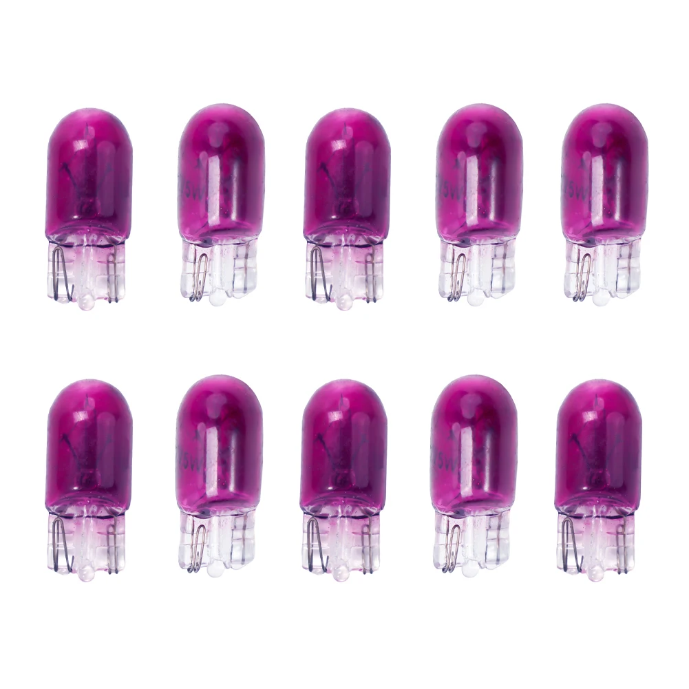 Gauge Light Gauge Bulbs Car T 10 T10 Wedge 10 Pcs 3W Accessories Purple Replacements Super Bright For Dashboard