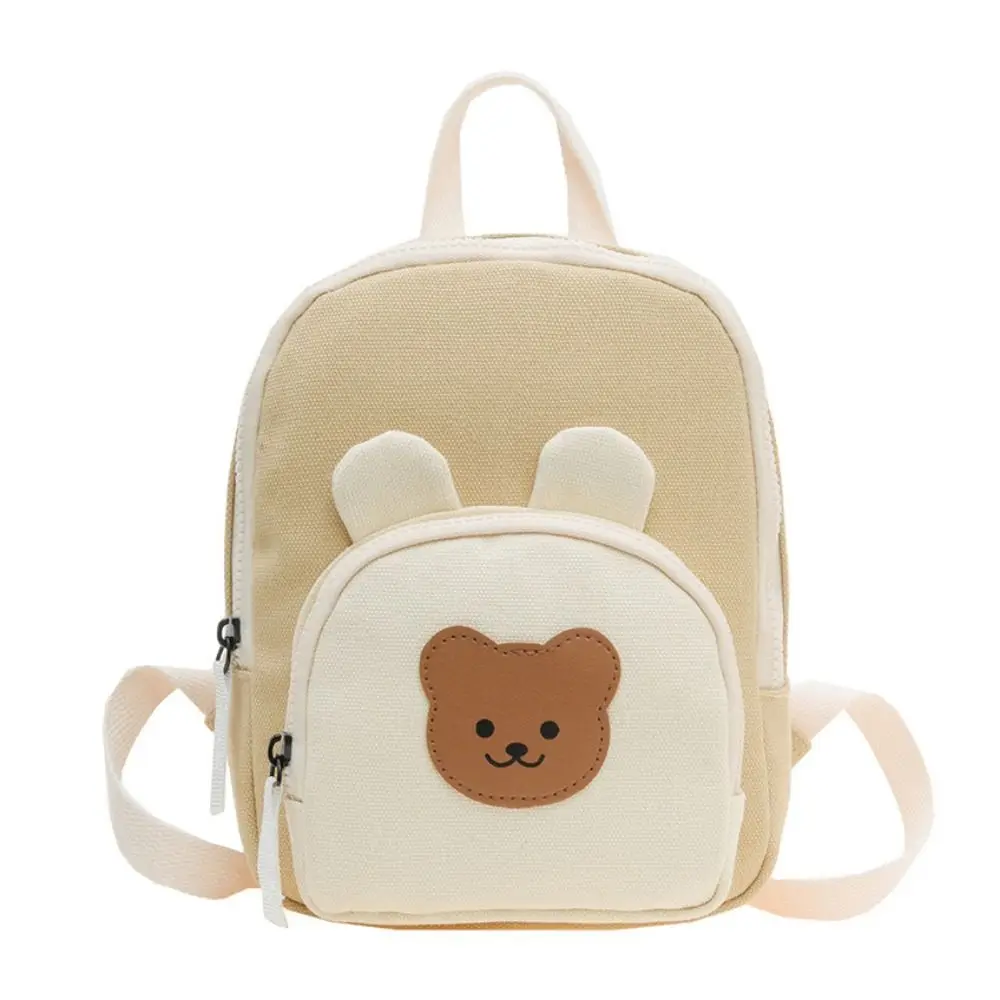 

Cute Korean Kindergarten Schoolbag Cartoon Bear Adjustable Children's Handbags Canvas Kids Travel Bag For Baby Boy Girls