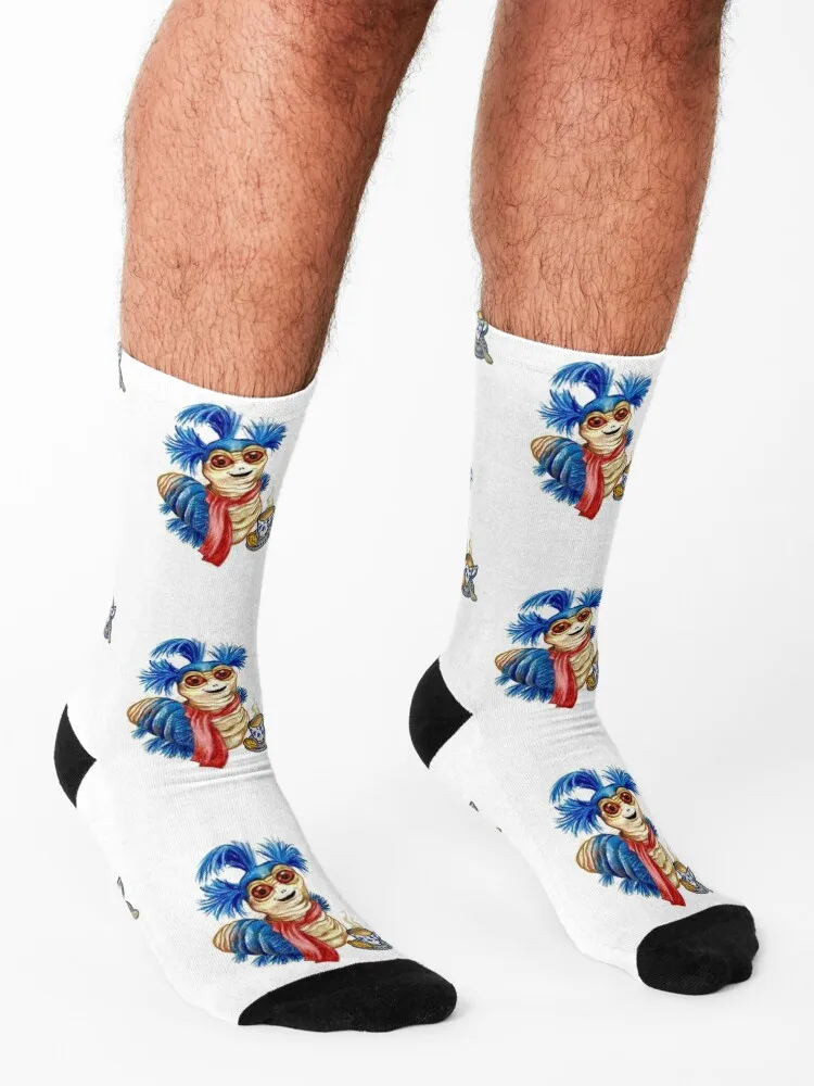 Laberinto Worm Socks fútbol hiphop medias deportivas calcetines calentados hombres mujeres