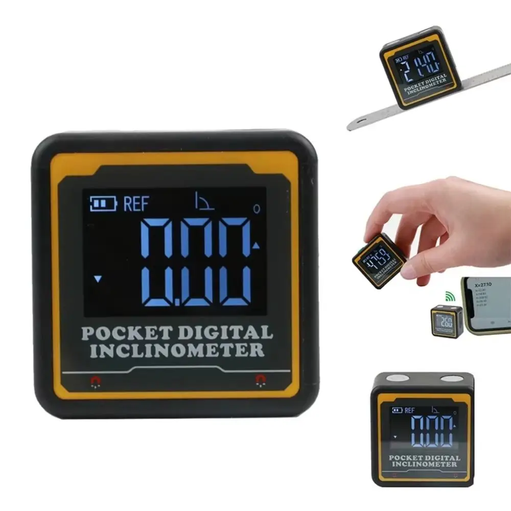 مقياس الميل الرقمي من النوع c، شاشة الإضاءة الخلفية، مقياس زاوية رقمي، منقلة مغناطيسية، قاعدة مغناطيسية، مكعب زاوية #3
