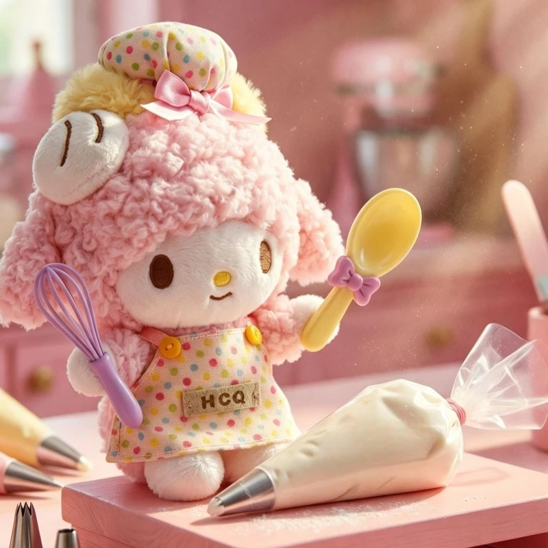 2026 New Sanrio Kawaii HelloKitty Dessert Master Series Plush Doll Keychain Japanese Cartoon Piano Bag Pendant Holiday Gift view 2