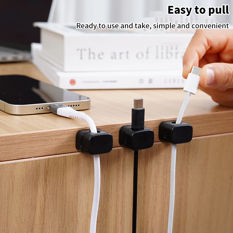 New 6/1PCS Magnetic Adhesive Cable Winder Cable Manager Cable Bundle Data Cable Power Cord Fixer Storage Cable Management Clip