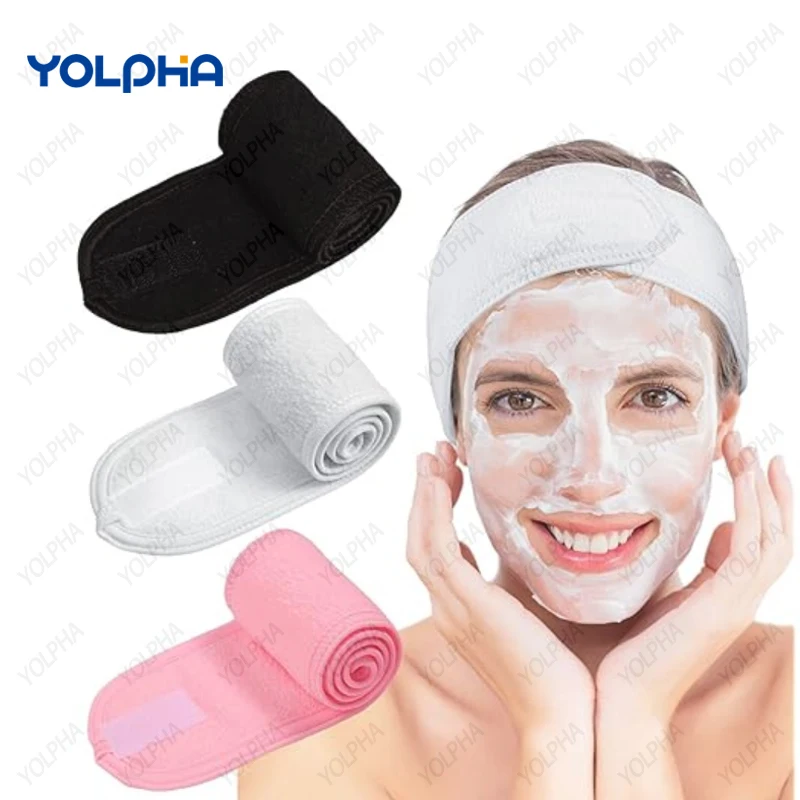 

Makeup Headband Terry Cloth Soft Stretchable Non Slip Absorbent Facial Spa Headband for Women Yoga Shower Cosmetic Sports Beauty