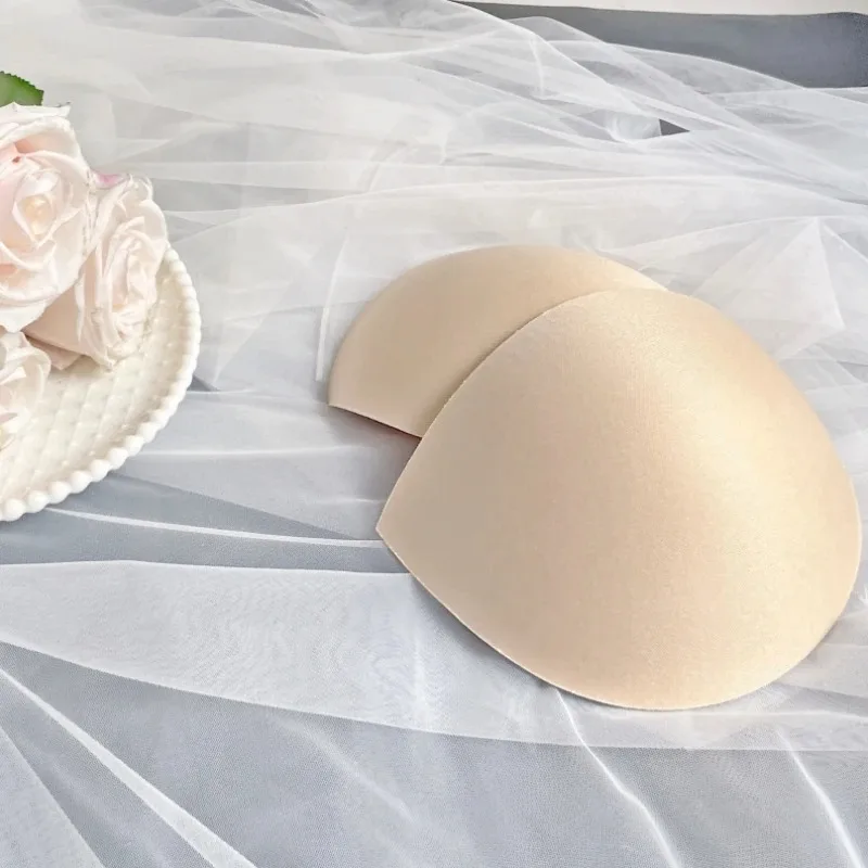 1Pair Large Size Breathable Thin Sponge Chest Pad Soft Skin Friendly Sweat Absorbing Summer Dress Swimsuit Chest Cup