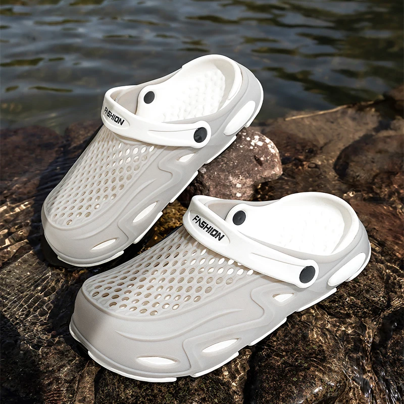 

2025Летние непромокаемые противоскользящие мужские тапочки, повседневные сандалии для мужчин, мягкая бесплатная доставка, базовая модная мягкая уличная пляжная обувь