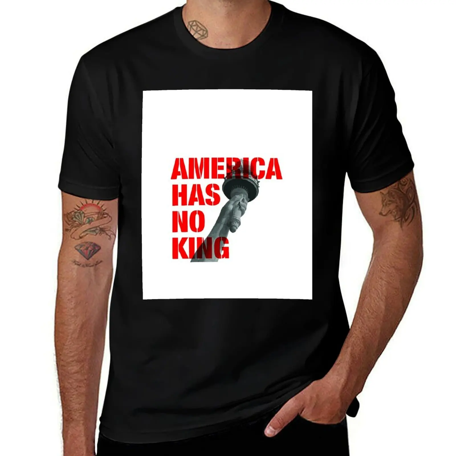 

America Has No King  T-Shirt t shirt man luxury T-Shirt