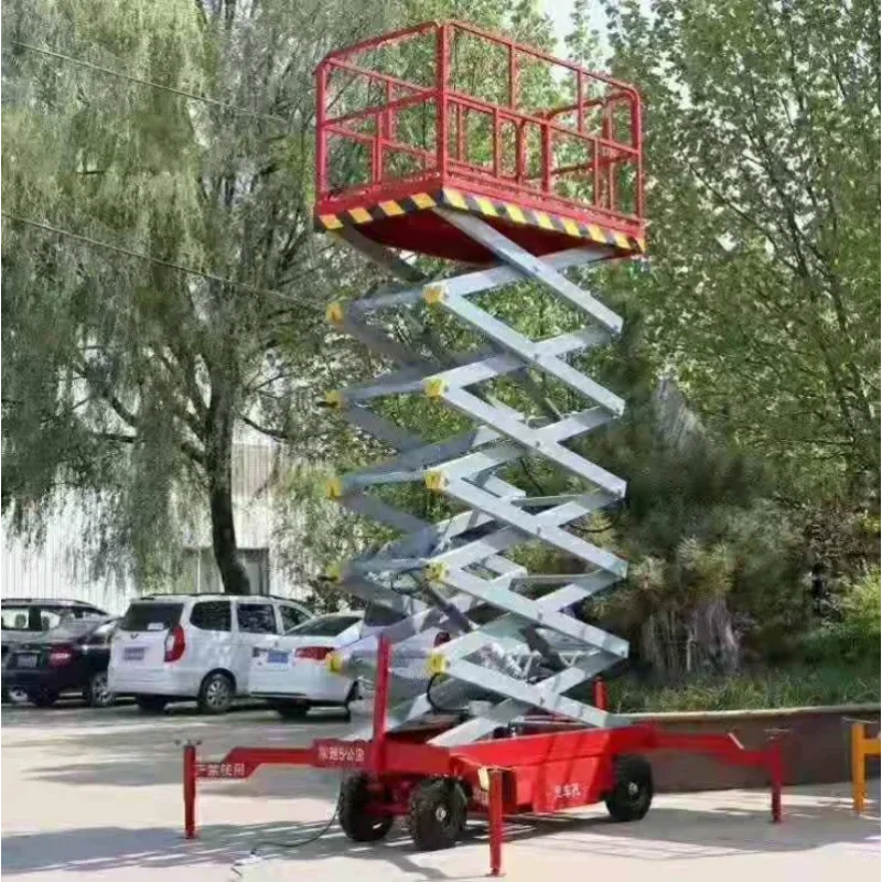 YG China 8m Lifting Tables Height Hydraulic Automatic Scissor Lift Platform CE Mobile Work Crane Basket with Electric Scissor