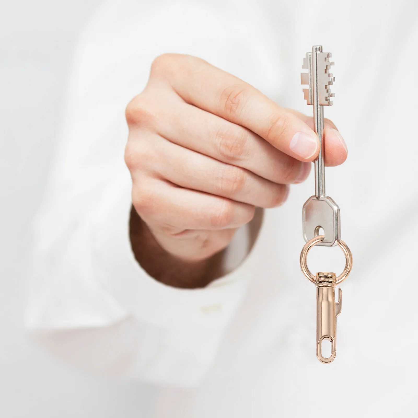 

2 Pcs Package Hook Keychain Metal Snap Handbag Buckles Pendant Trigger DIY Replacement Clip