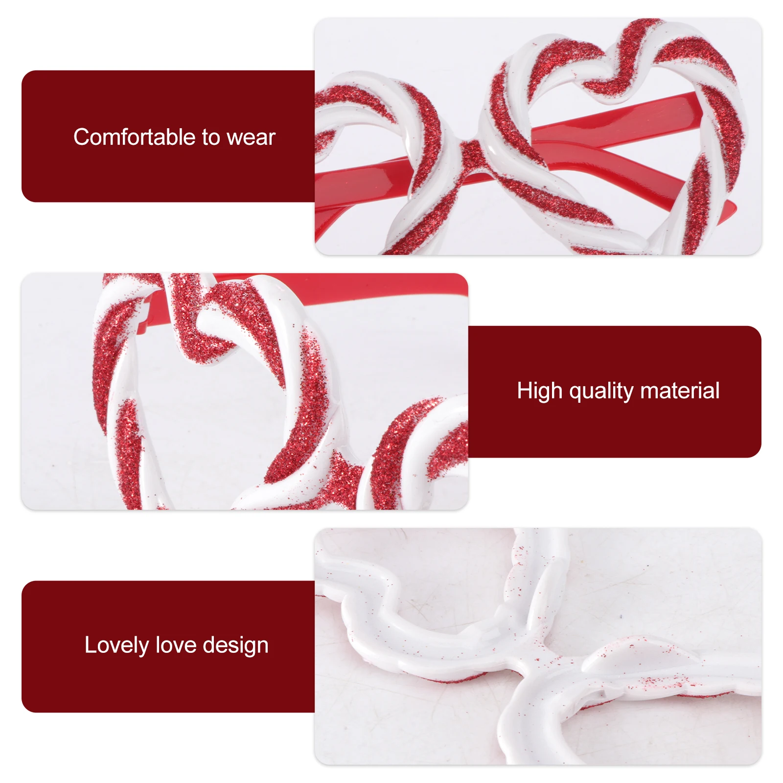 

4pcs Heart Shaped Glasses Funny Eyewear Party Supplies Photo Props Festival Decorative Eyeglass Creative Women Fashion