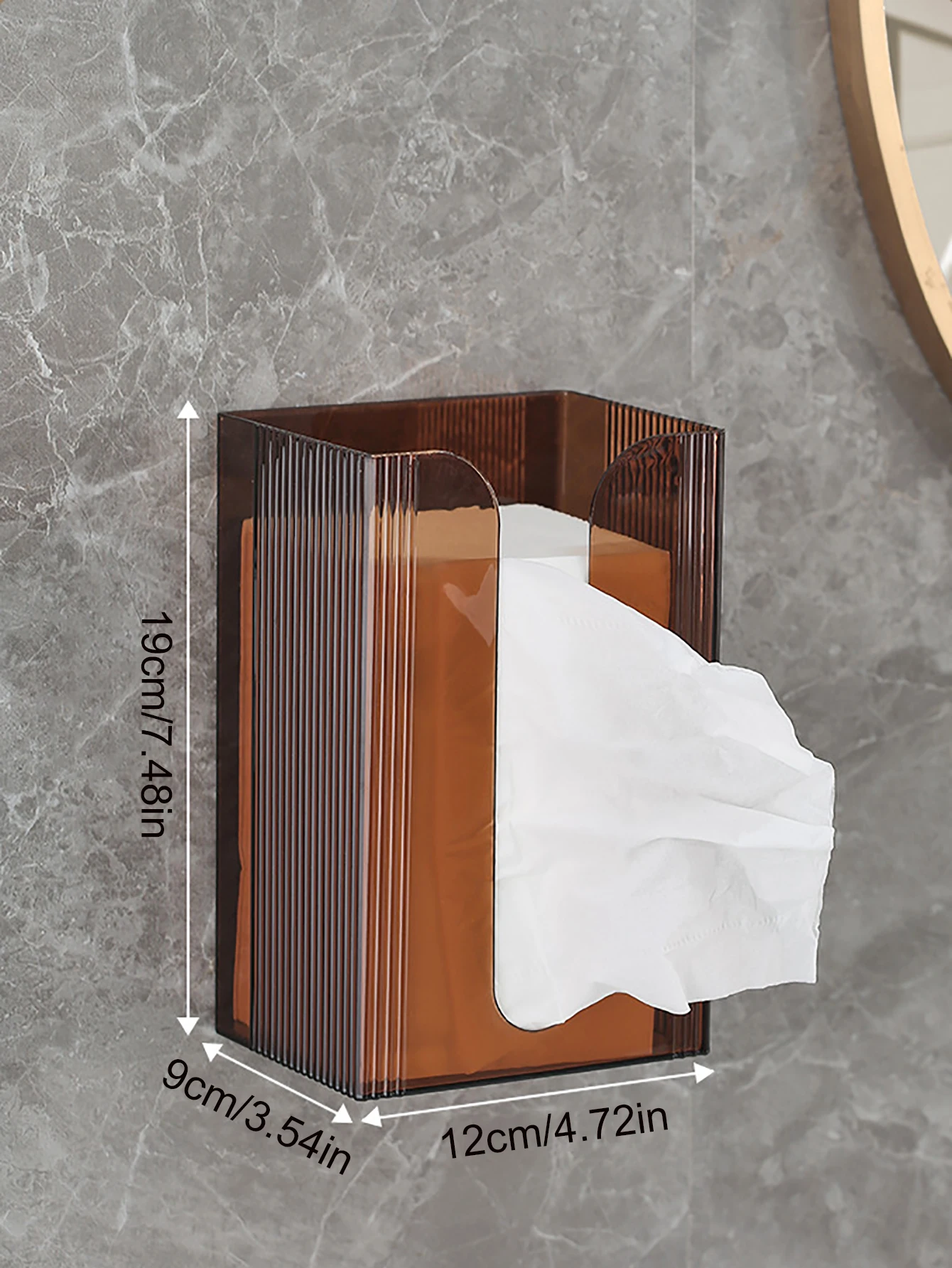 Bathroom Wall-Mounted Self-Adhesive Tissue Box Multi-Function Paper Towels Storage Box Portable Draw Cartons Commodity