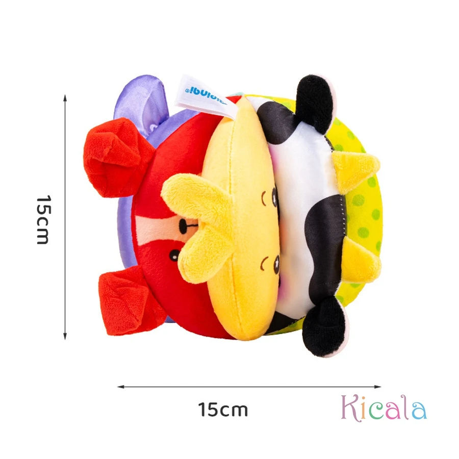 Pluszowa piłka do chwytania dla niemowląt, zabawka Montessori, edukacja wczesnoszkolna, piłki rozwijające inteligencję, interaktywne, ręcznie robione piłki z materiału dla niemowląt.