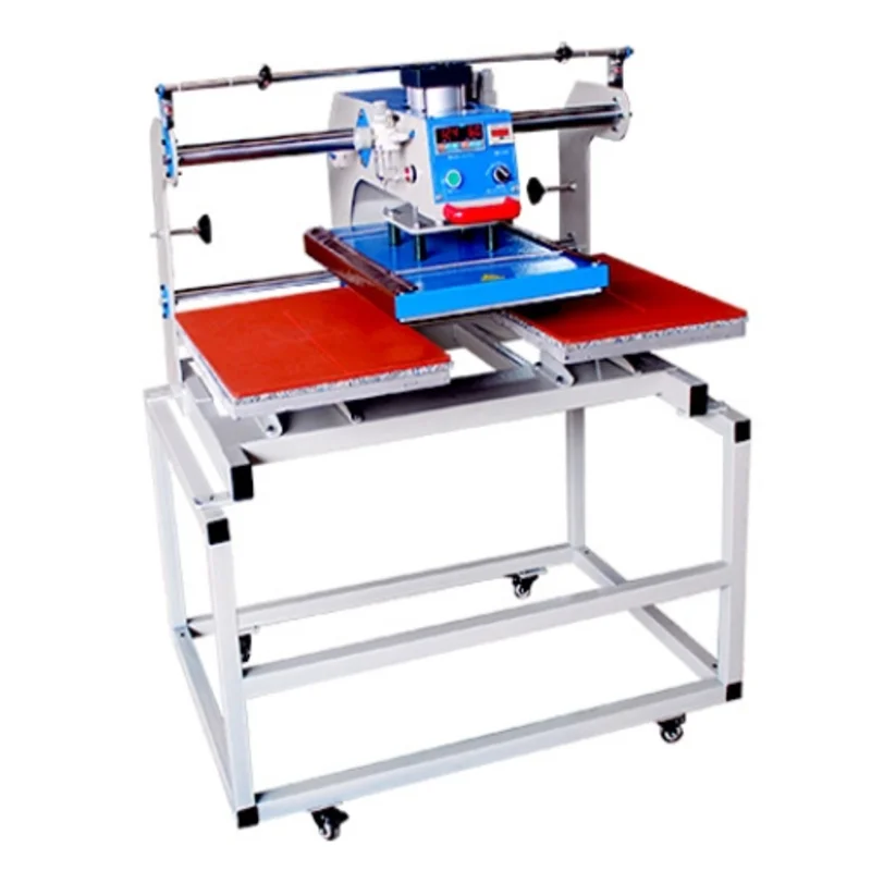New Semi-Automatic Double-Station Pneumatic Hot  Screen Printer Plate Type Pneumatic Heat Press Machine