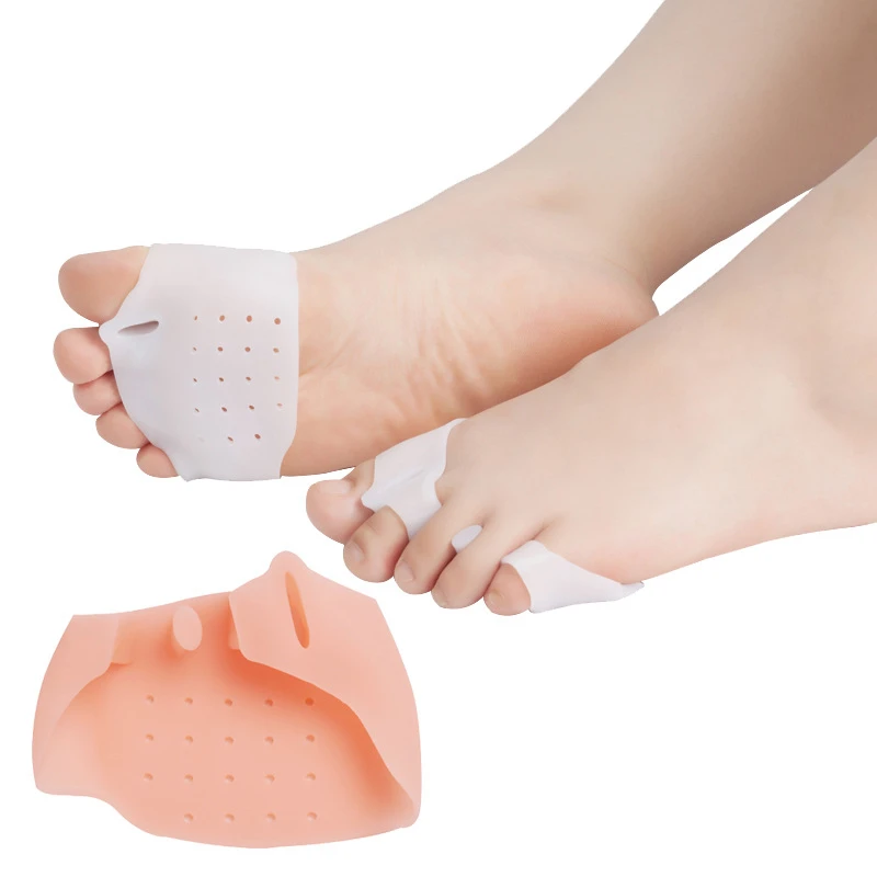 

20pieces=10pairs Thumb Valgus Orthotic Separators Straightener Toe Splitter Gel Forefoot Pad Foot Care Silicone Bunion Corrector